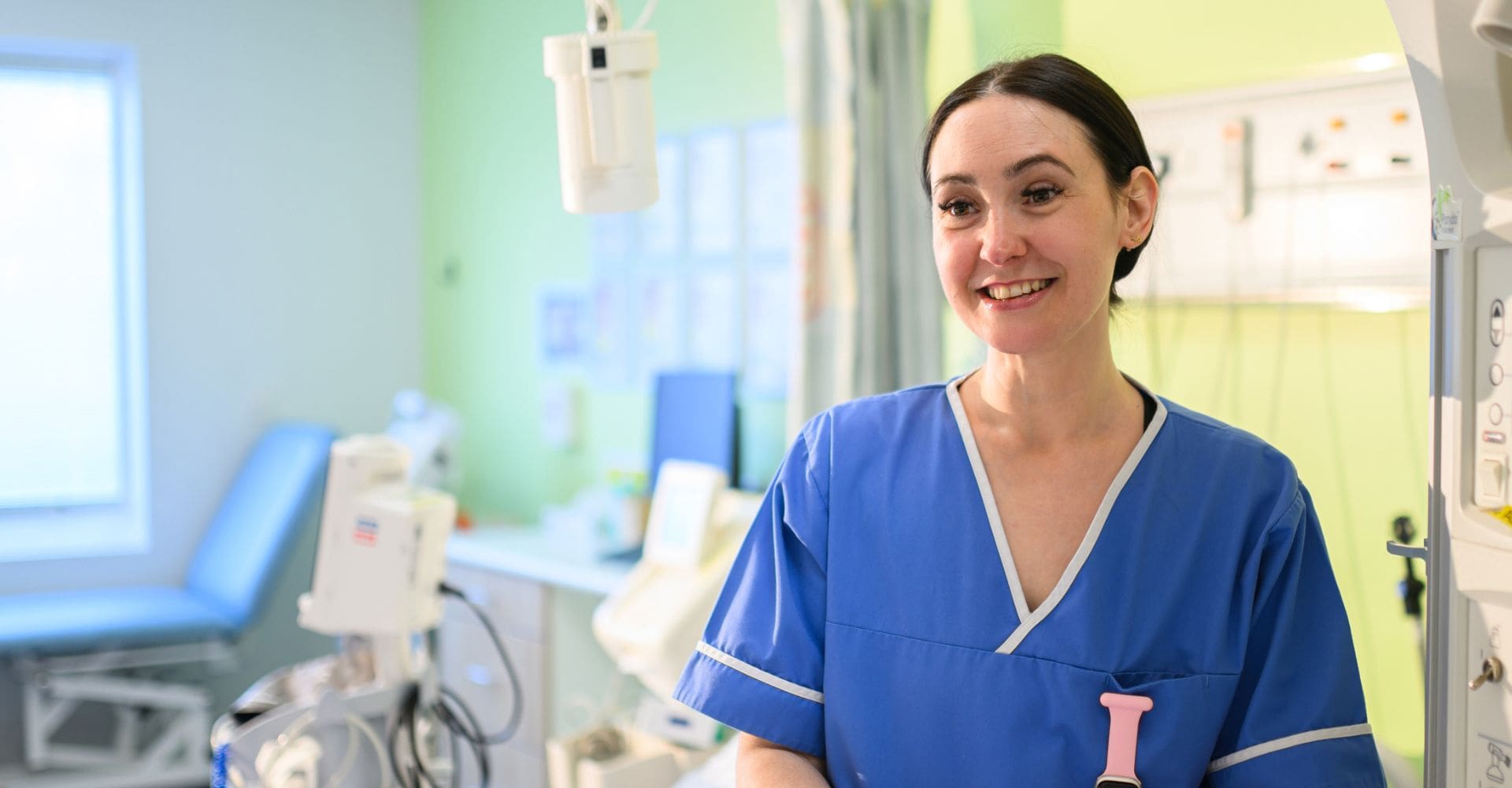 Midwife smiling