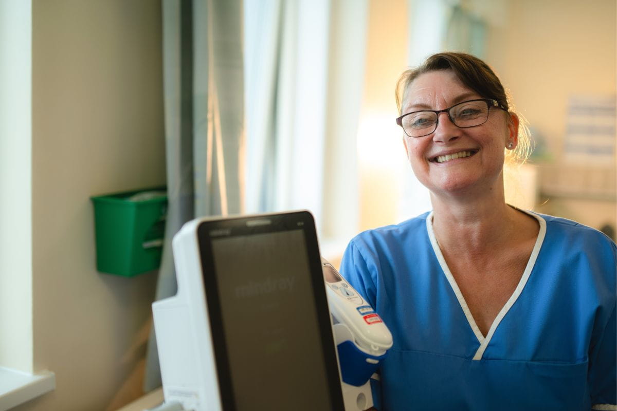 Nurse smiling