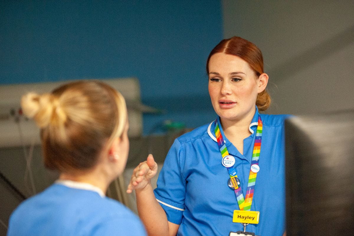 Nurse smiling